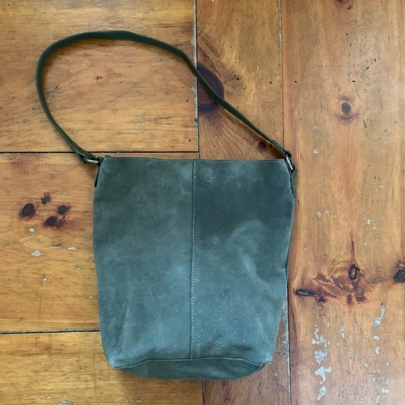 Universal Thread olive green suede bucket  handbag - Picture 6 of 6